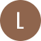 An alphabet L icon in a brown plain background